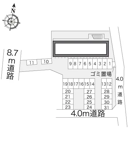 ★手数料０円★草加市青柳　月極駐車場（LP）